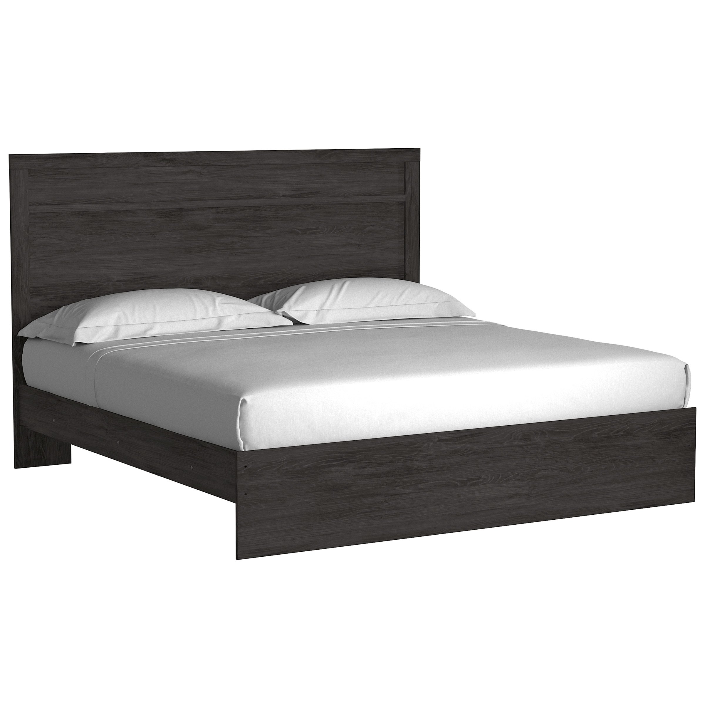 Marley Modern Charcoal Gray Full Platform Bed-1