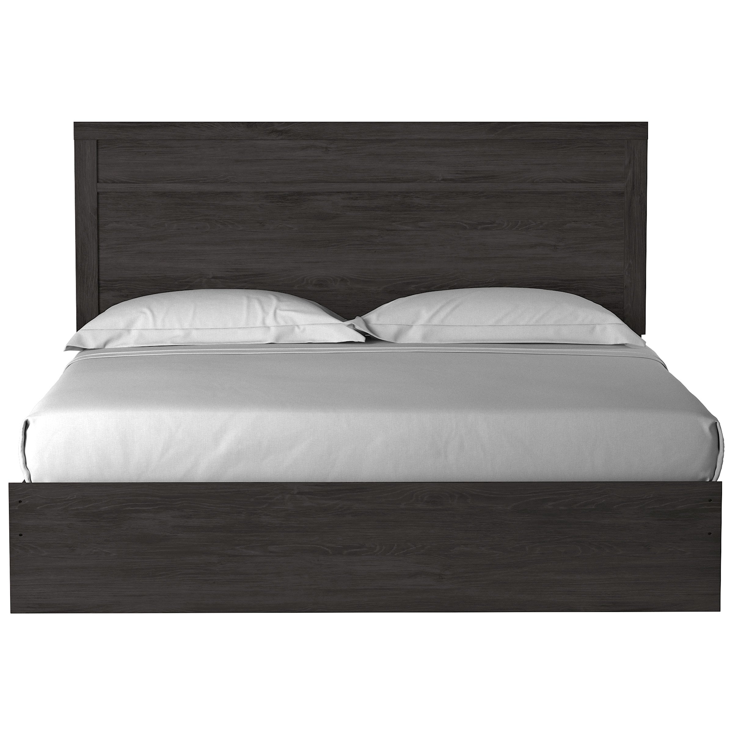 Marley Modern Charcoal Gray Full Platform Bed-2