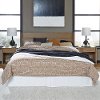 Oak King Size Headboard with 2 Nightstands - Big Sur