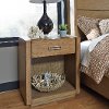 Contemporary Oak Nightstand - Big Sur