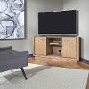 Contemporary Oak Corner TV Stand - Big Sur