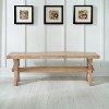 Farmhouse Whitewash Dining Room Bench - Cambridge