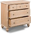 Country Natural Whitewash 3-Drawer Chest - Cambridge