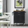 Black Rolling Kitchen Cart - Dolly Madison