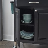 Black Rolling Kitchen Cart - Dolly Madison-3