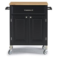 Black Rolling Kitchen Cart - Dolly Madison-5