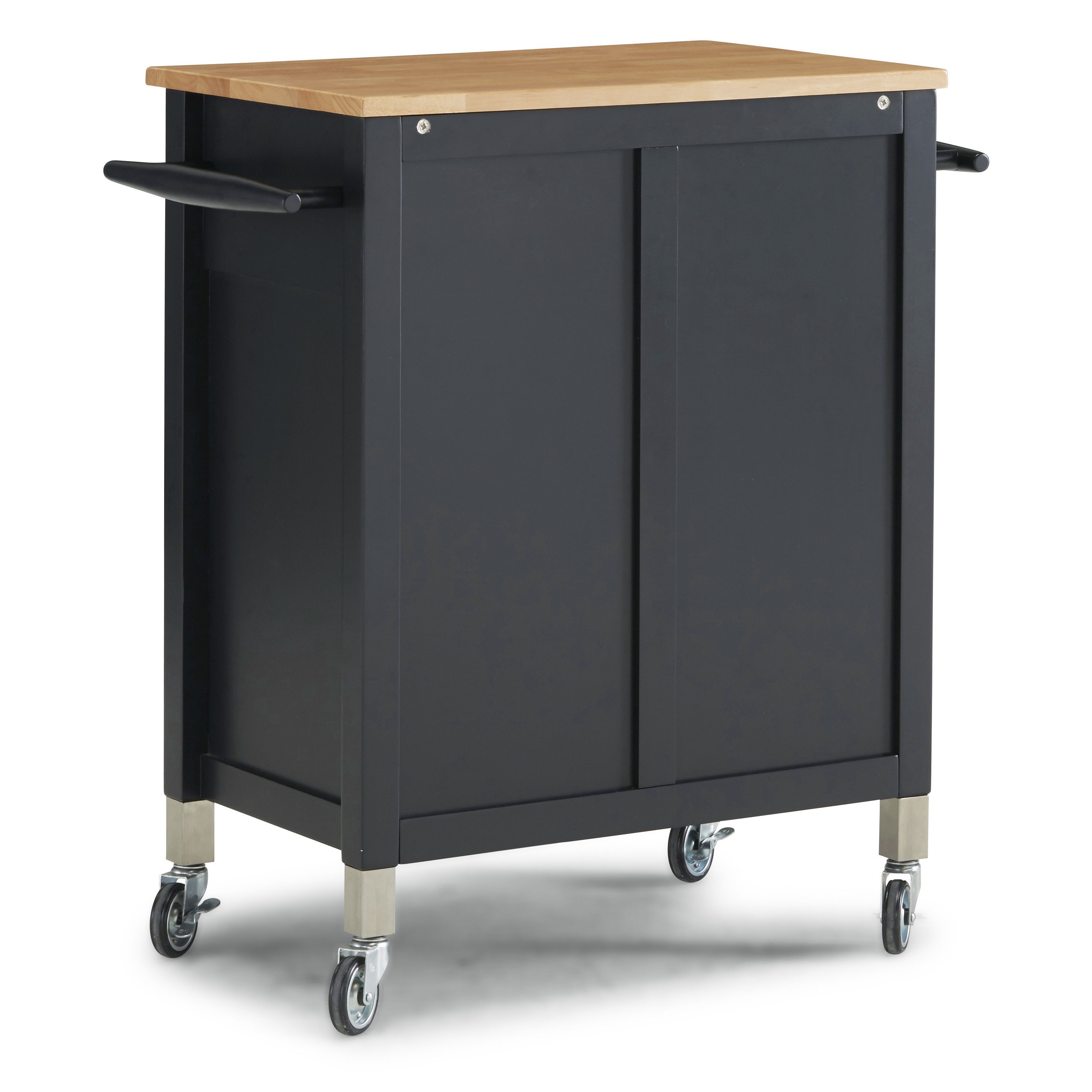 Black Rolling Kitchen Cart - Dolly Madison-6