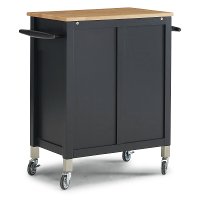 Black Rolling Kitchen Cart - Dolly Madison-6