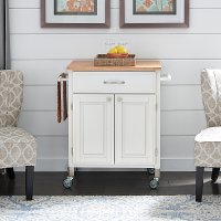 White Kitchen Cart - Dolly Madison-1