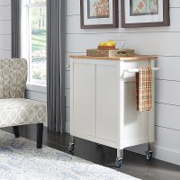 White Kitchen Cart - Dolly Madison-2