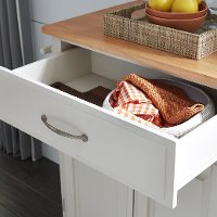 White Kitchen Cart - Dolly Madison-3