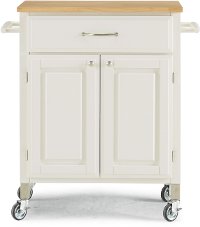White Kitchen Cart - Dolly Madison-7
