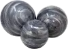 Clearance 4 Inch Beige, Blue and Gray Metal Orb