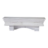 36 Inch Distressed White Wood Shelf-2