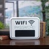Black and White Metal WiFi Sign