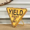 Clearance Yellow Standing Yield Metal Tabletop Sign