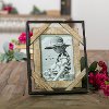 Brown Wood and Metal 5x7 Diamond Picture Frame