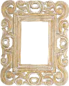Clearance Carved Wood and White Wash Scroll Detail 4x6 Picture Frame