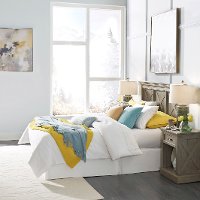 Rustic Gray King Headboard and Nightstand - Mountain Lodge-2