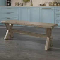 Rustic Lodge Gray Dining Room Bench - Mountain Lodge