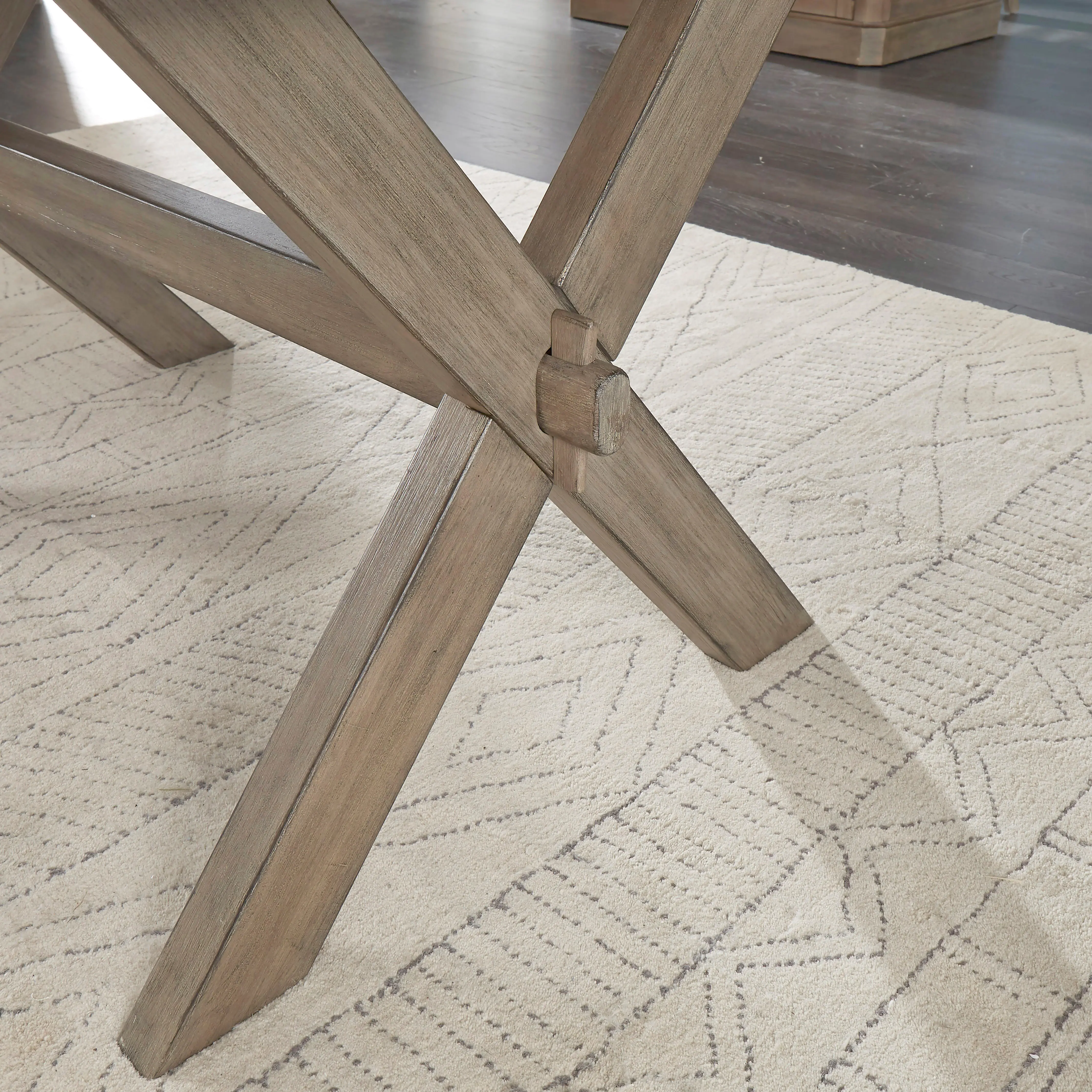 Rustic Gray Dining Room Table - Mountain Lodge-3