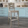 Rustic Gray X Back Bar Stool - Mountain Lodge