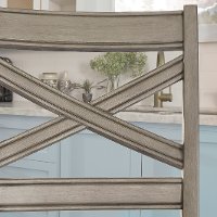 Rustic Gray X Back Bar Stool - Mountain Lodge-2