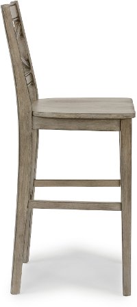 Rustic Gray X Back Bar Stool - Mountain Lodge-7