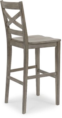 Rustic Gray X Back Bar Stool - Mountain Lodge-8