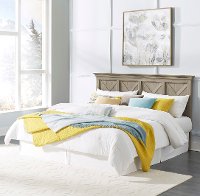 Classic Rustic Gray King Headboard - Mountain Lodge