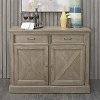 Rustic Gray Dining Room Buffet - Mountain Lodge