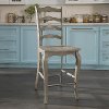Rustic Gray Ladder Back Bar Stool - Mountain Lodge