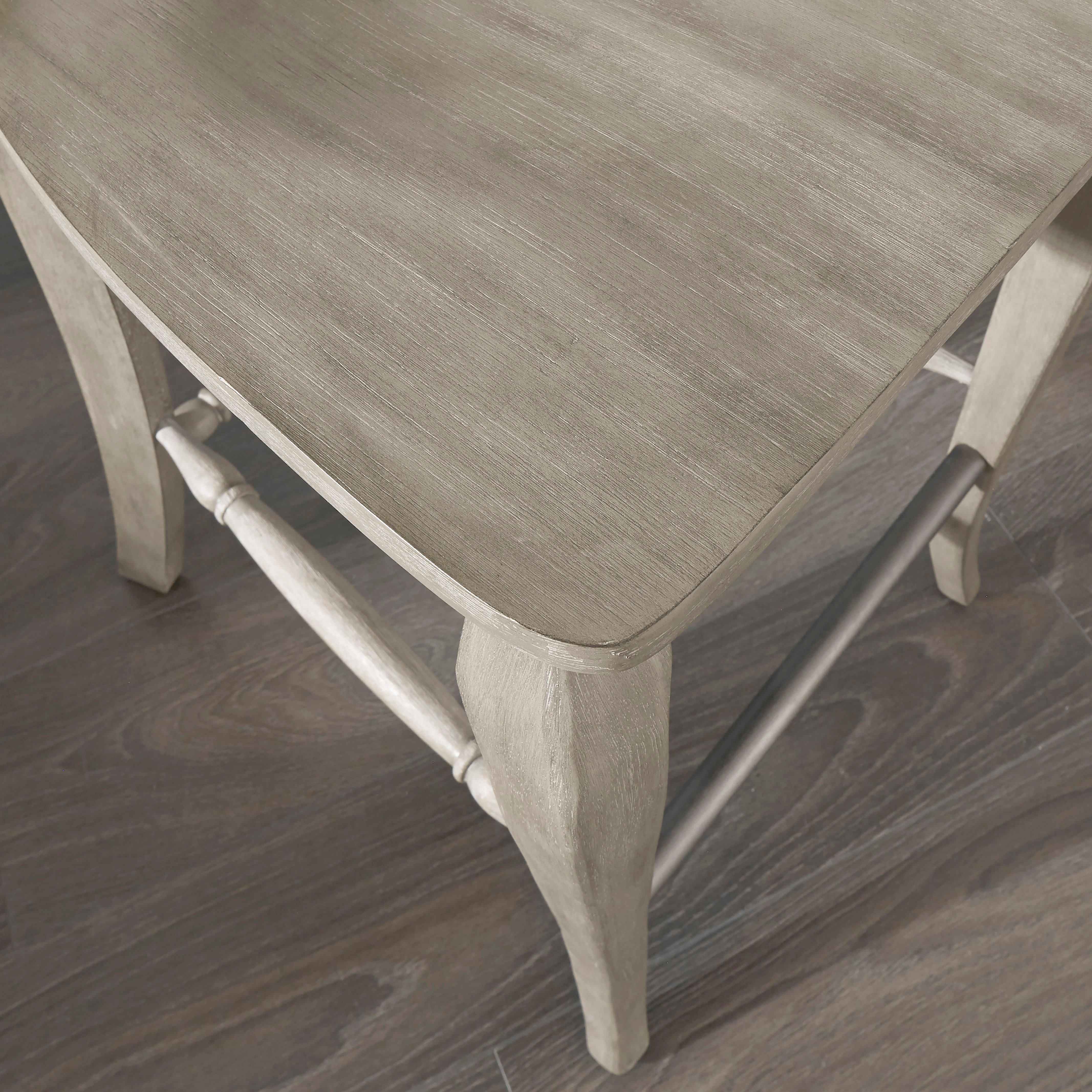Rustic Gray Ladder Back Bar Stool - Mountain Lodge-3