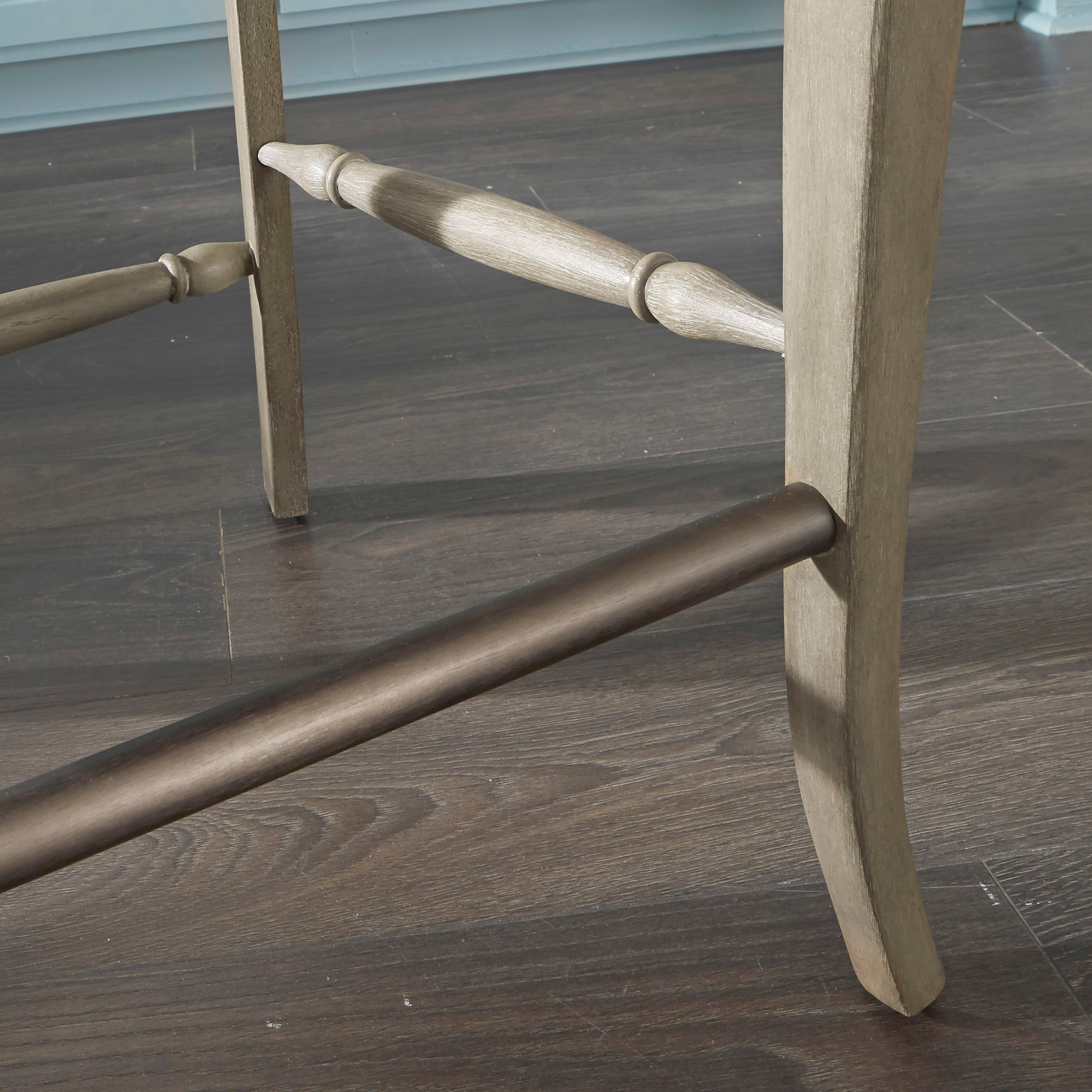 Rustic Gray Ladder Back Bar Stool - Mountain Lodge-4