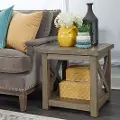 5525-20 Rustic Gray End Table - Mountain Lodge