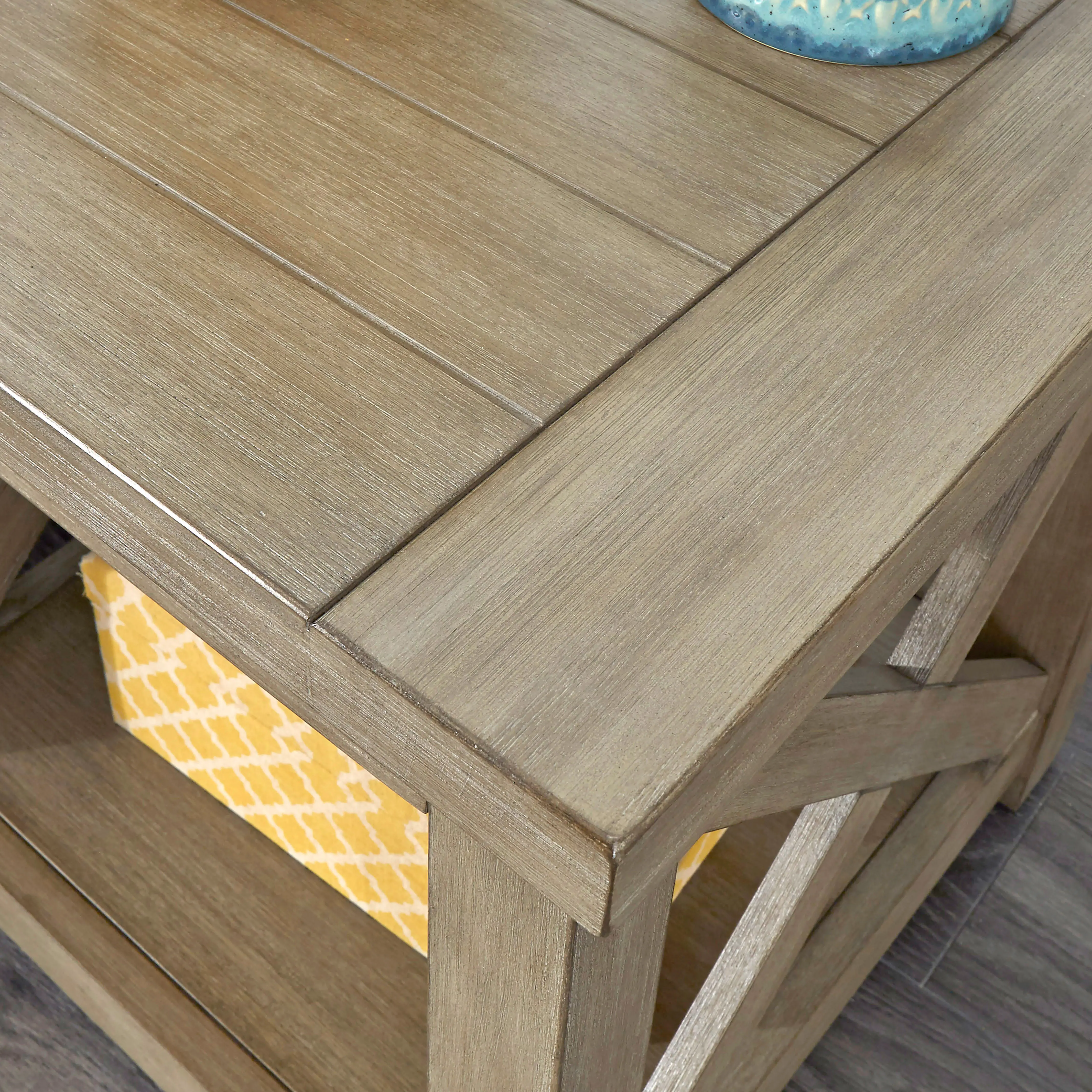 Rustic Gray End Table - Mountain Lodge-2