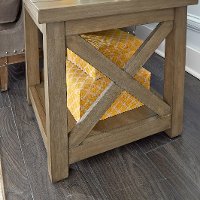 Rustic Gray End Table - Mountain Lodge-3