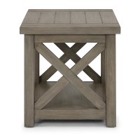 Rustic Gray End Table - Mountain Lodge-5