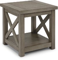 Rustic Gray End Table - Mountain Lodge-6