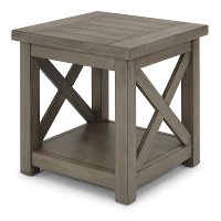 Rustic Gray End Table - Mountain Lodge-8