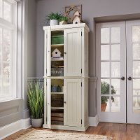 White Tall Storage Pantry -Nantucket