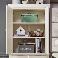 White Tall Storage Pantry -Nantucket-3
