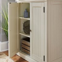 White Tall Storage Pantry -Nantucket-5