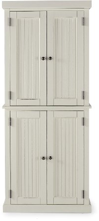 White Tall Storage Pantry -Nantucket-6