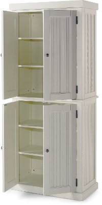 White Tall Storage Pantry -Nantucket-8