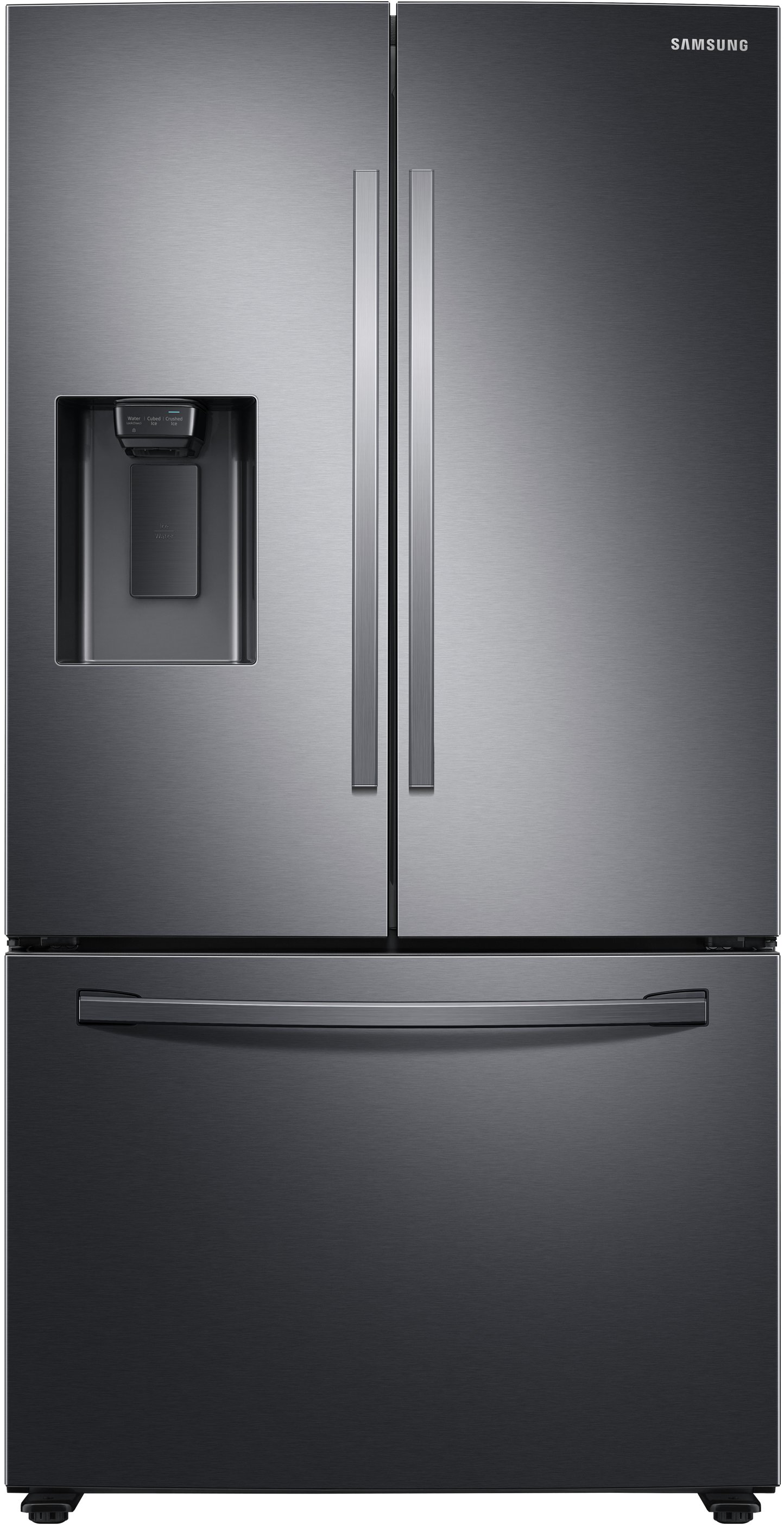 RF27T5201SG Samsung 27 cu ft French Door Refrigerator - 36 W Black Stainless Steel-1