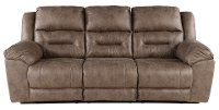 Fossil Brown Casual Reclining Sofa - Stoneland