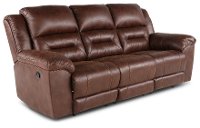 Chocolate Brown Casual Reclining Sofa - Stoneland-2