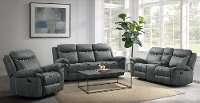 Charcoal Gray Gliding Reclining Love Seat - Sorrento