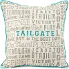 Soft Blue Game Day Tailgate Accent Throw Pillow